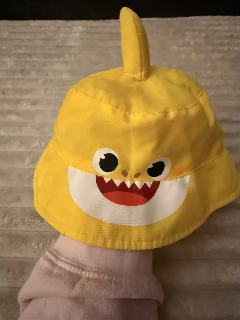 Yellow Baby Shark Bucket Hat - Cute Kids Sun Hat